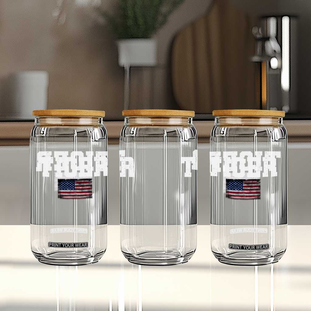 Classic Tiger Glass Can Retro Varsity Vintage Sports Team Name USA Flag TS10 Print Your Wear