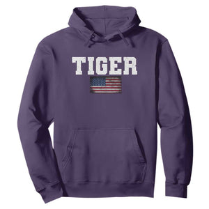 Classic Tiger Hoodie Retro Varsity Vintage Sports Team Name USA Flag TS10 Purple Print Your Wear