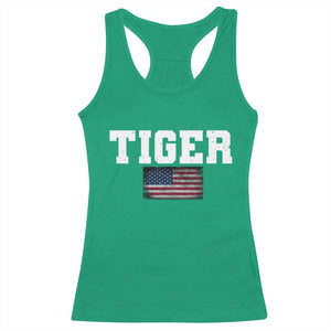 Classic Tiger Racerback Tank Top Retro Varsity Vintage Sports Team Name USA Flag TS10 Irish Green Print Your Wear
