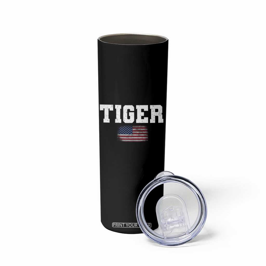 Classic Tigers Skinny Tumbler Retro Varsity Vintage Sports Team Name USA Flag TS10 Print Your Wear