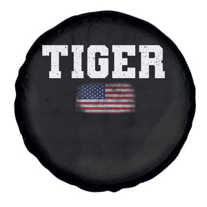 Classic Tiger Spare Tire Cover Retro Varsity Vintage Sports Team Name USA Flag TS10 Print Your Wear