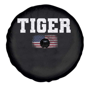 Classic Tiger Spare Tire Cover Retro Varsity Vintage Sports Team Name USA Flag TS10 Print Your Wear