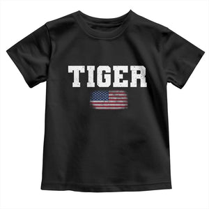 Classic Tiger Toddler T Shirt Retro Varsity Vintage Sports Team Name USA Flag TS10 Black Print Your Wear