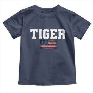 Classic Tiger Toddler T Shirt Retro Varsity Vintage Sports Team Name USA Flag TS10 Navy Print Your Wear