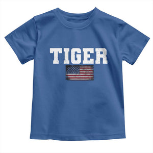 Classic Tigers Toddler T Shirt Retro Varsity Vintage Team Name USA Flag TS10 Royal Blue Print Your Wear