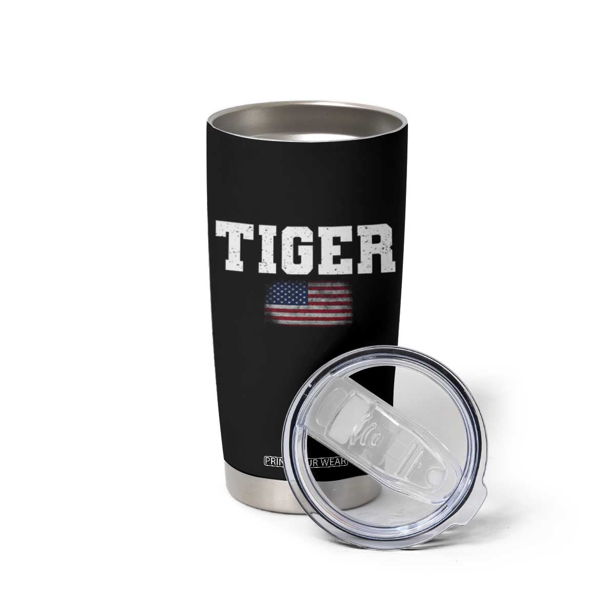 Classic Tiger Tumbler Cup Retro Varsity Vintage Sports Team Name USA Flag TS10 Print Your Wear