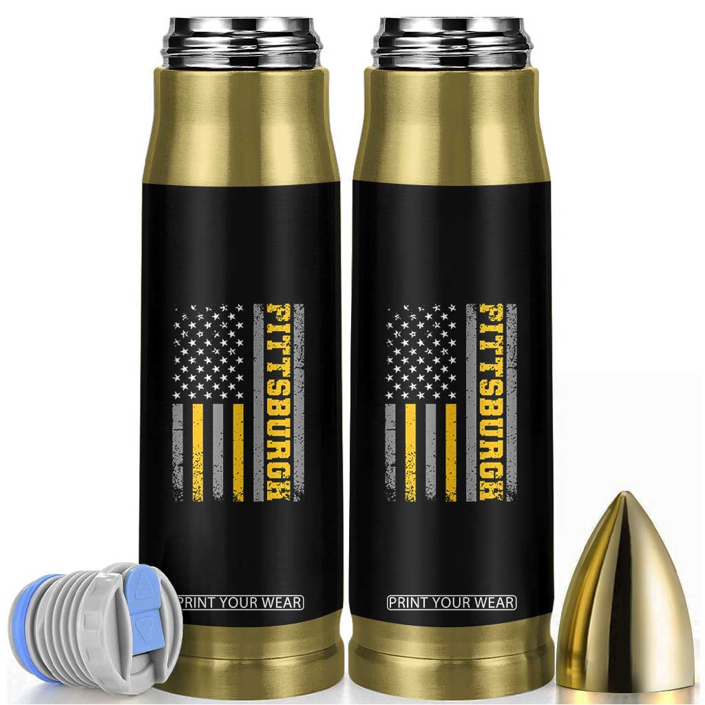 Pittsburgh Bullet Tumbler Retro Vintage USA Flag Patriotic American TS10 Black Print Your Wear