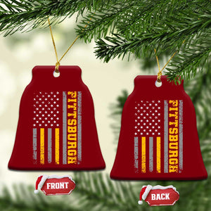 Pittsburgh Ceramic Ornament Retro Vintage USA Flag Patriotic American TS10 Print Your Wear
