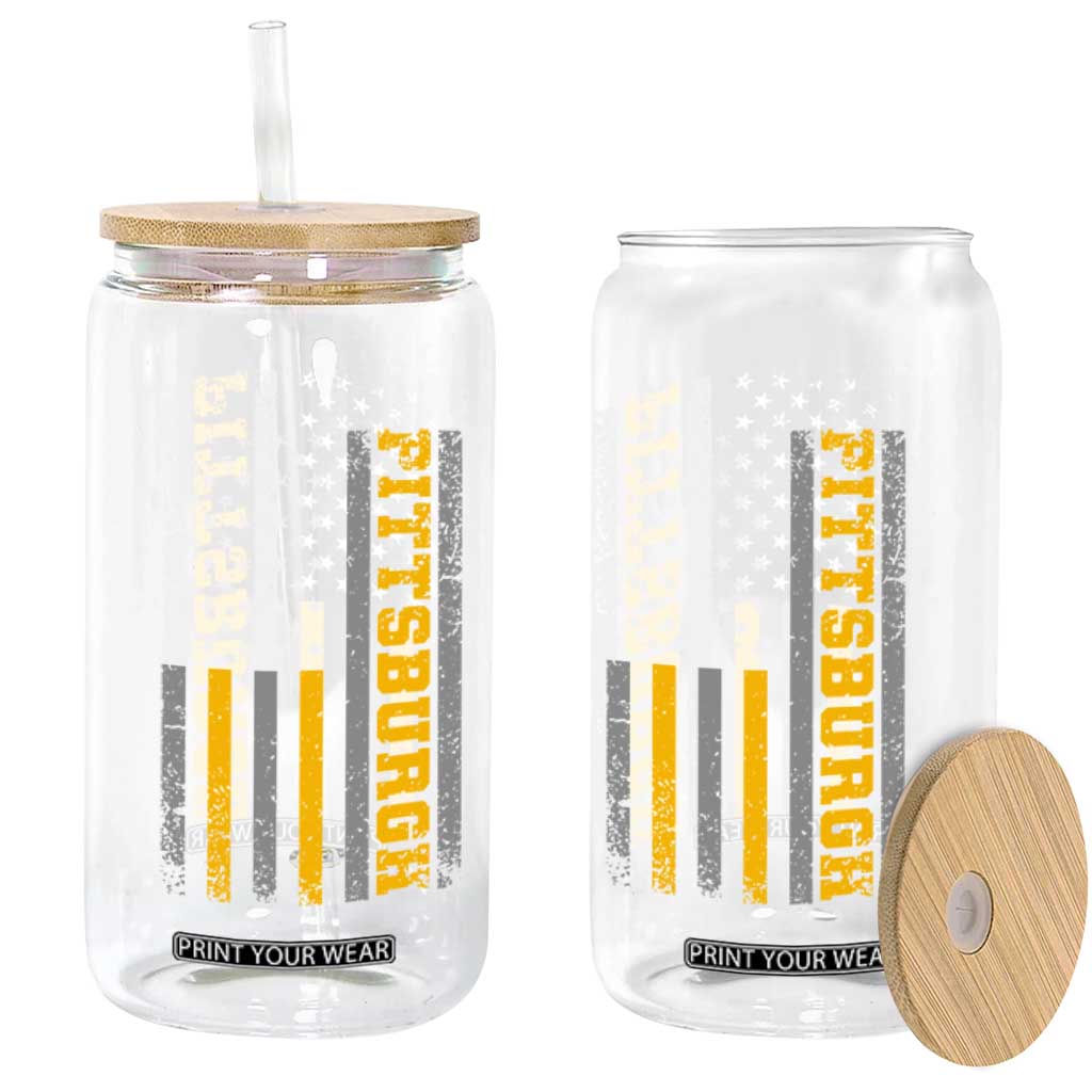PFS Game Day Glass Can Retro Vintage USA Flag Patriotic American TS10 Print Your Wear