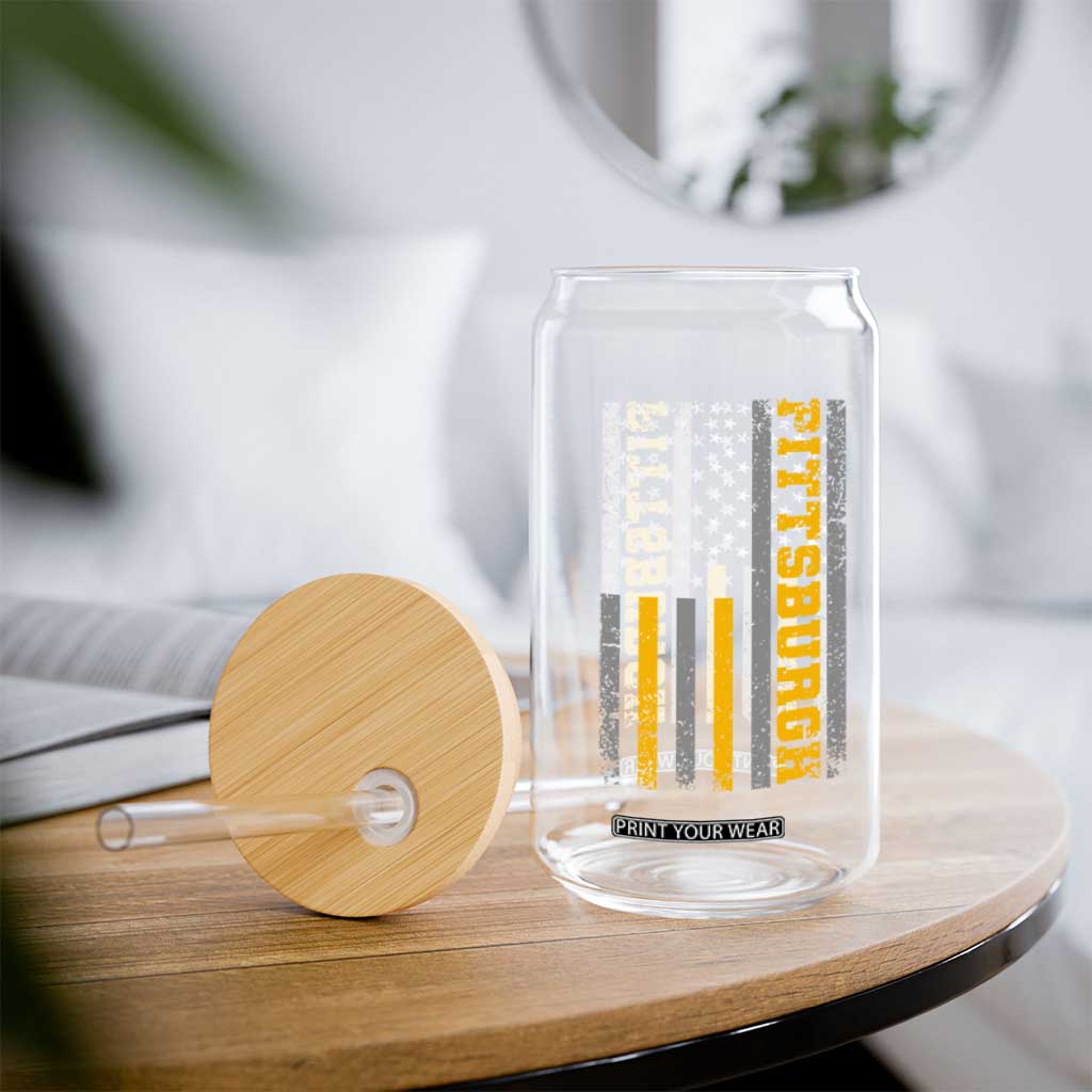 Pittsburgh Glass Can Retro Vintage USA Flag Patriotic American TS10 Print Your Wear