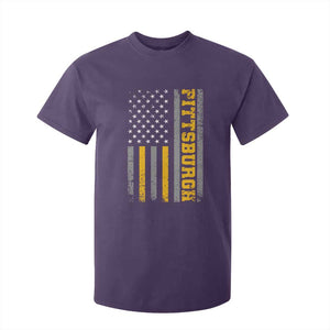 Pittsburgh T Shirt For Kid Retro Vintage USA Flag Patriotic American TS10 Purple Print Your Wear