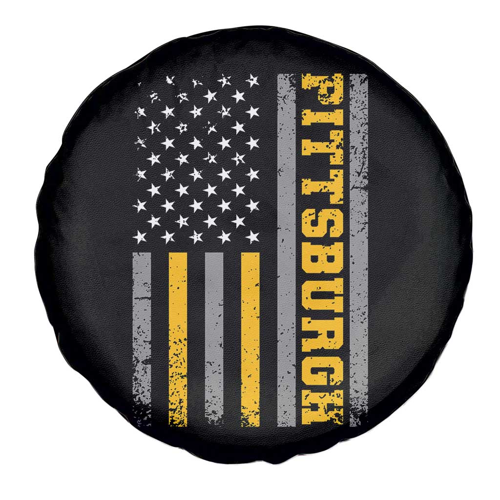 Pittsburgh Spare Tire Cover Retro Vintage USA Flag Patriotic American TS10 Print Your Wear