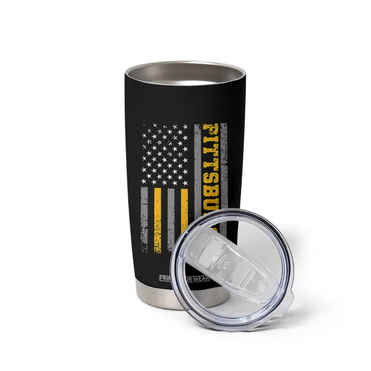 Pittsburgh Tumbler Cup Retro Vintage USA Flag Patriotic American TS10 Print Your Wear