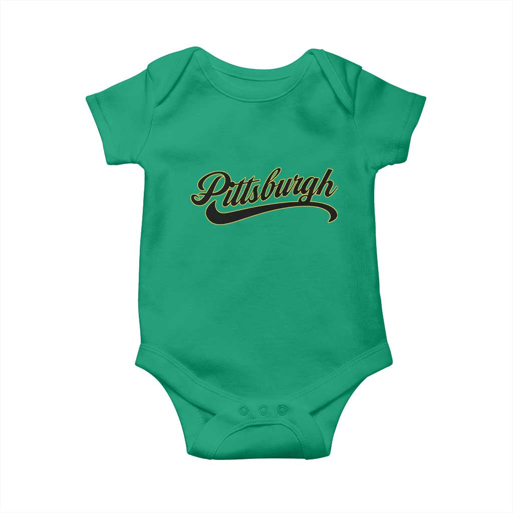 Pittsburgh Baby Onesie Classic Retro Vintage Pennsylvania PA TS10 Irish Green Print Your Wear