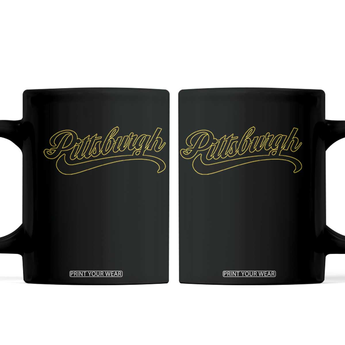 Pittsburgh Coffee Mug Classic Retro Vintage Pennsylvania PA TS10 Black Print Your Wear