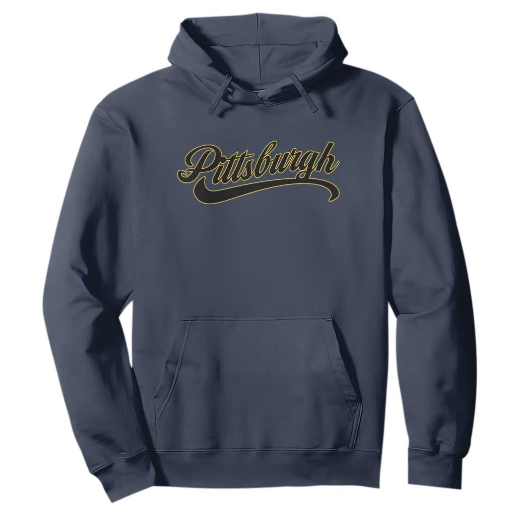 Pittsburgh Hoodie Classic Retro Vintage Pennsylvania PA TS10 Navy Print Your Wear