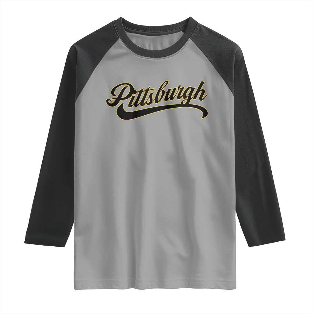 PFS Game Day Raglan Shirt Classic Retro Vintage Pennsylvania PA TS10 Sport Gray Black Print Your Wear