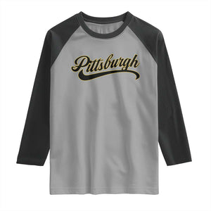 PFS Game Day Raglan Shirt Classic Retro Vintage Pennsylvania PA TS10 Sport Gray Black Print Your Wear