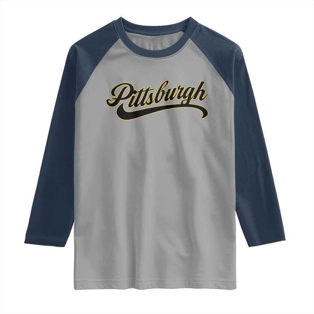 PFS Game Day Raglan Shirt Classic Retro Vintage Pennsylvania PA TS10 Sport Gray Navy Print Your Wear