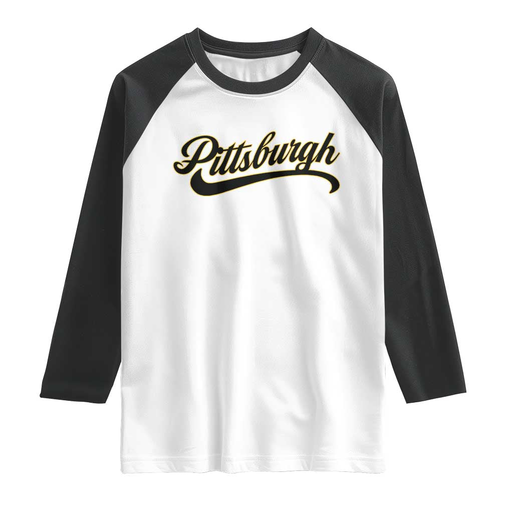 PFS Game Day Raglan Shirt Classic Retro Vintage Pennsylvania PA TS10 White Black Print Your Wear