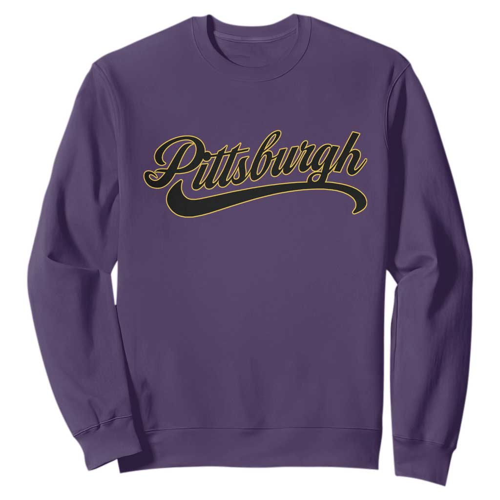 Pittsburgh Sweatshirt Classic Retro Vintage Pennsylvania PA TS10 Purple Print Your Wear