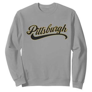 Pittsburgh Sweatshirt Classic Retro Vintage Pennsylvania PA TS10 Sport Gray Print Your Wear