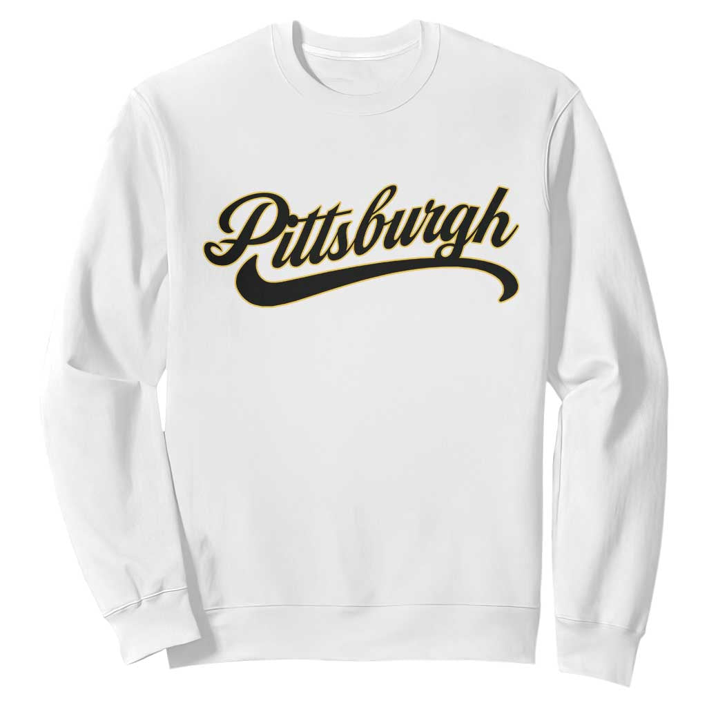 Pittsburgh Sweatshirt Classic Retro Vintage Pennsylvania PA TS10 White Print Your Wear