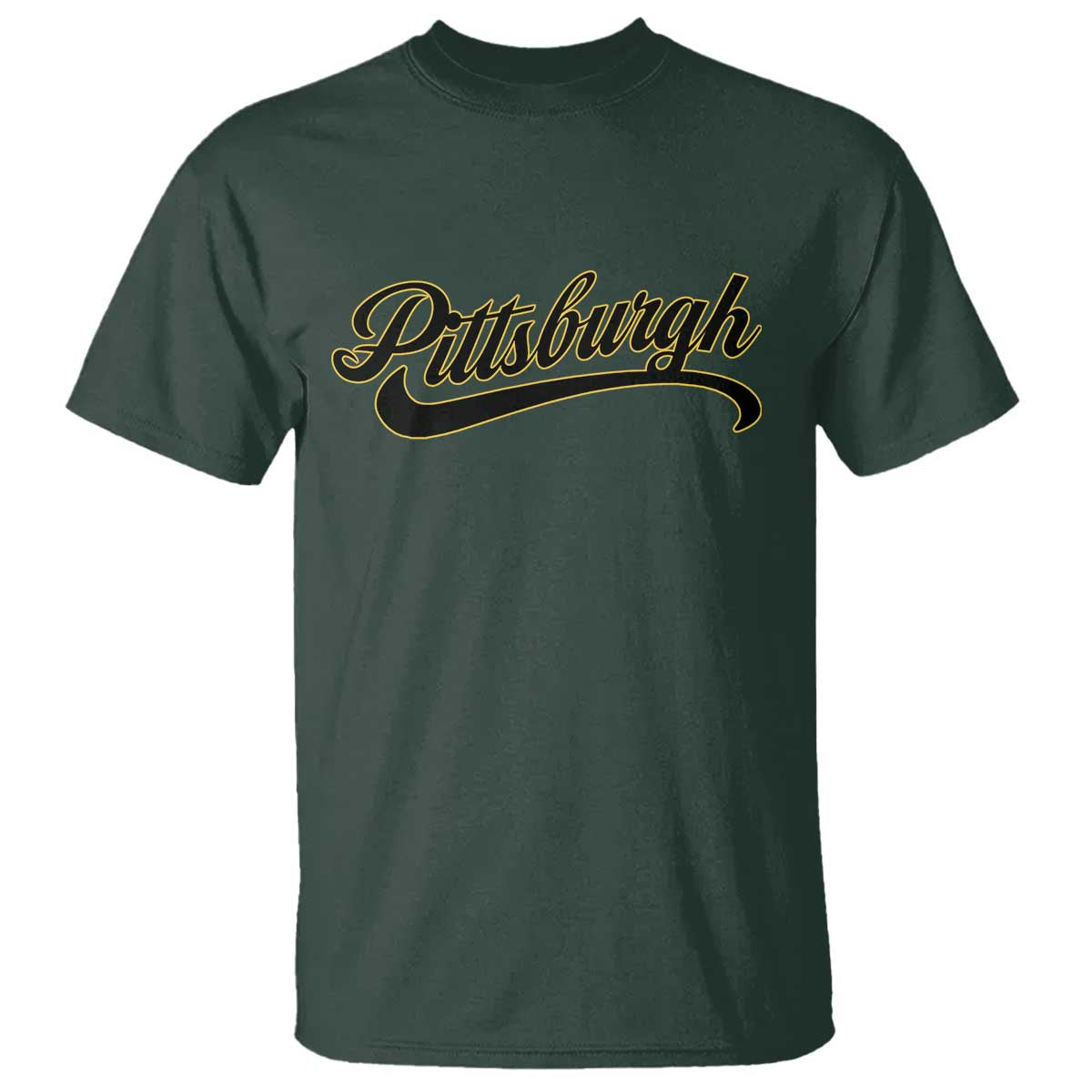 Pittsburgh T Shirt Classic Retro Vintage Pennsylvania PA TS10 Dark Forest Green Print Your Wear