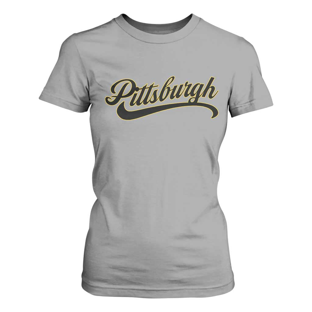 Pittsburgh T Shirt For Women Classic Retro Vintage Pennsylvania PA TS10 Sport Gray Print Your Wear