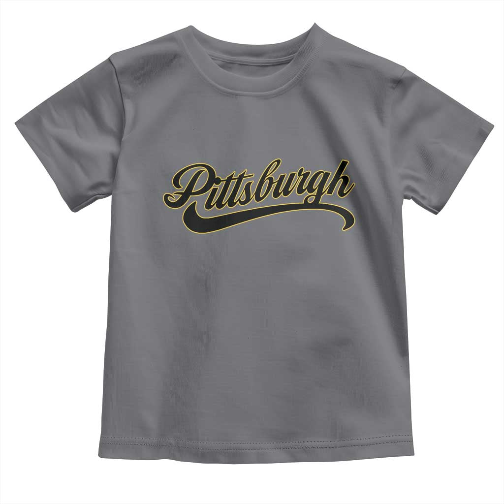 Pittsburgh Toddler T Shirt Classic Retro Vintage Pennsylvania PA TS10 Charcoal Print Your Wear