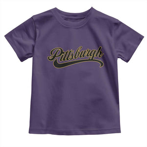 Pittsburgh Toddler T Shirt Classic Retro Vintage Pennsylvania PA TS10 Purple Print Your Wear