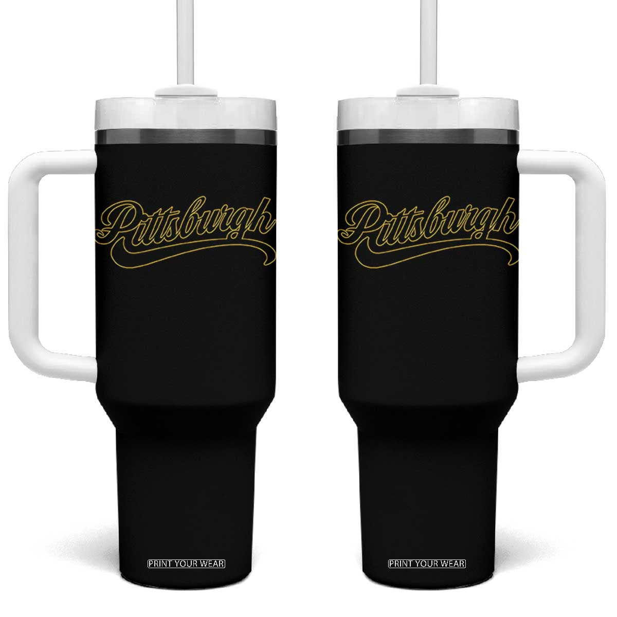 PFS Game Day Tumbler With Handle Classic Retro Vintage Pennsylvania PA TS10 One Size: 40 oz Black Print Your Wear