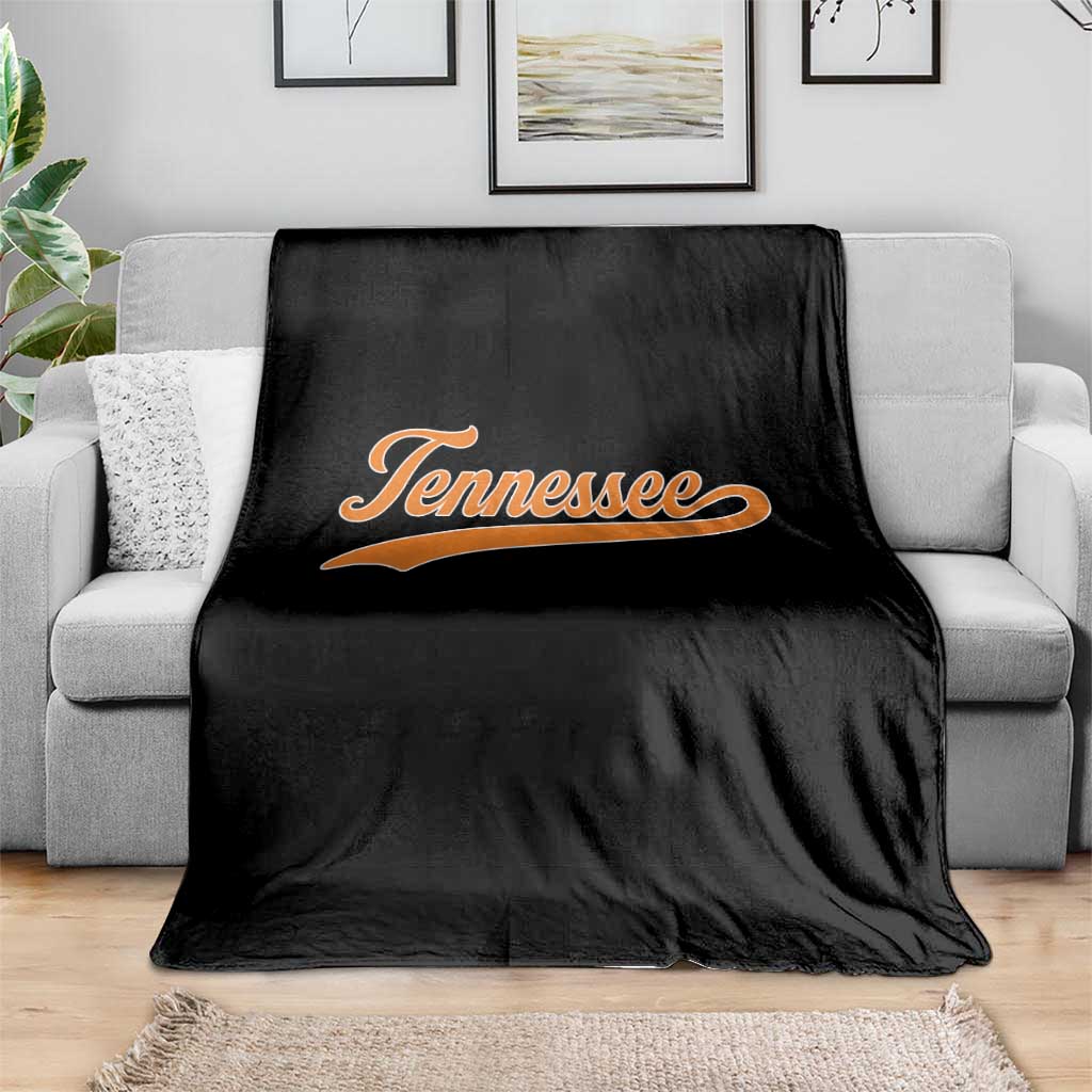 Vintage Tennessee Throw Blanket Classic TN Orange Print Retro Vintage TS10 Print Your Wear