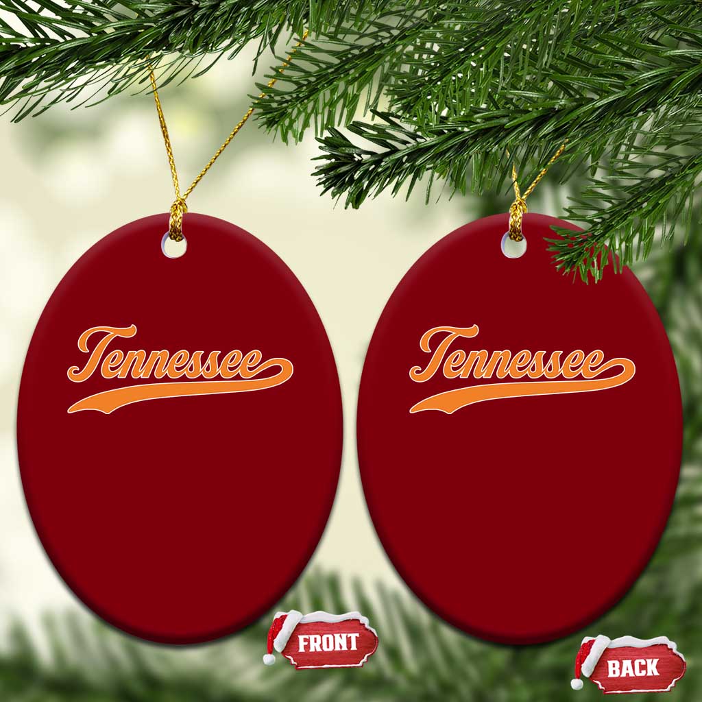 Vintage Tennessee Ceramic Ornament Classic TN Orange Print Retro Vintage TS10 Print Your Wear