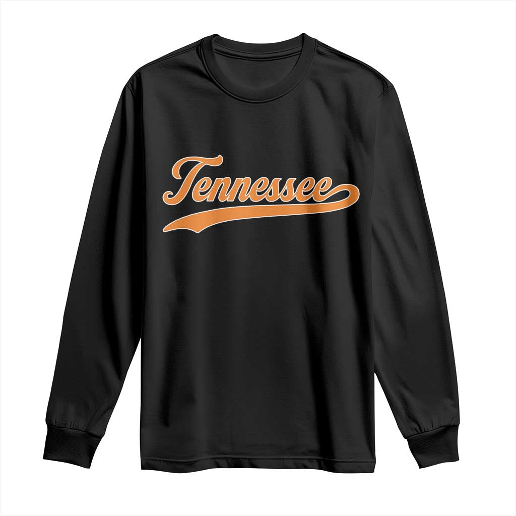 Vintage Tennessee Long Sleeve Shirt Classic TN Orange Print Retro Vintage TS10 Black Print Your Wear