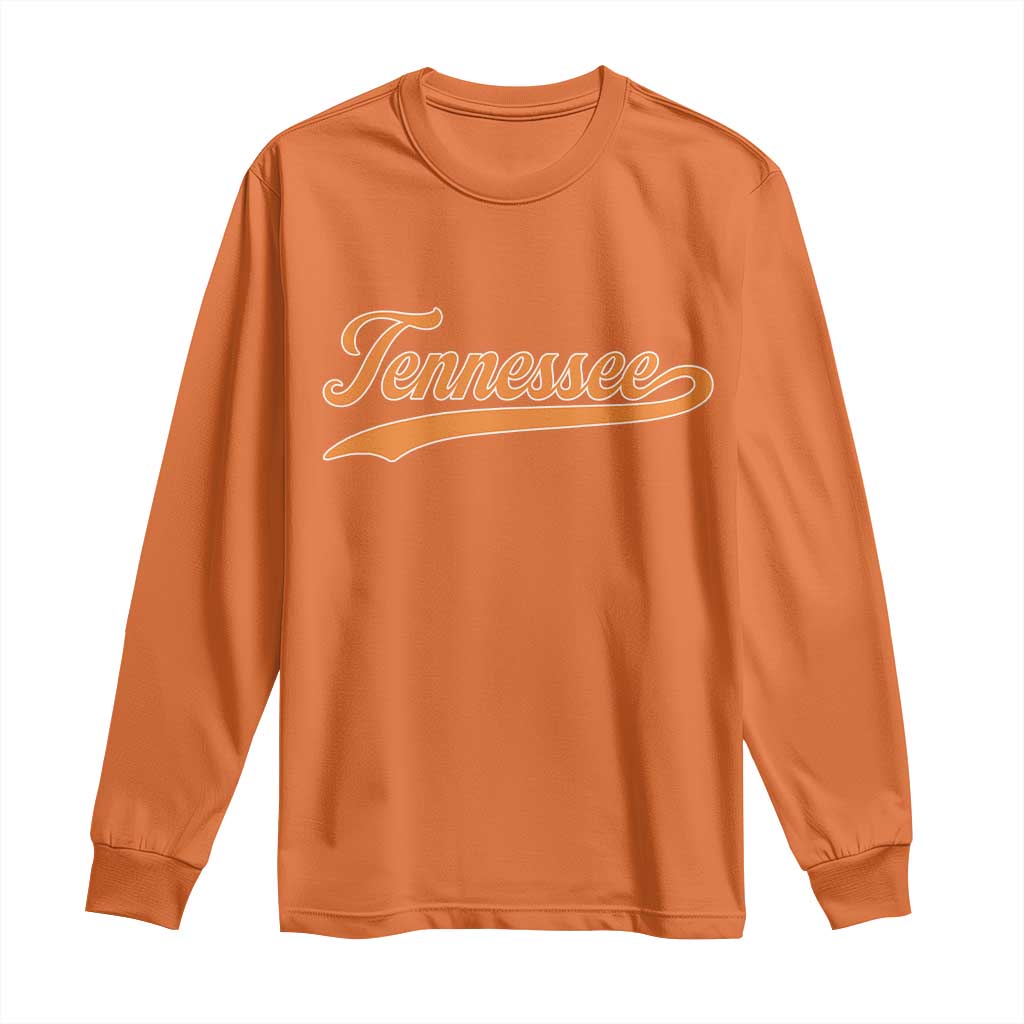 Vintage Tennessee Long Sleeve Shirt Classic TN Orange Print Retro Vintage TS10 Orange Print Your Wear