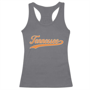 Vintage Tennessee Racerback Tank Top Classic TN Orange Print Retro Vintage TS10 Charcoal Print Your Wear