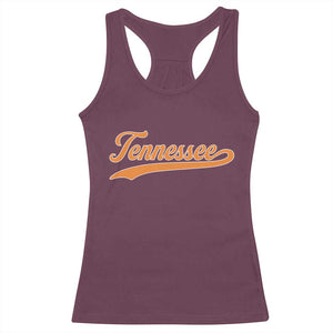 Vintage Tennessee Racerback Tank Top Classic TN Orange Print Retro Vintage TS10 Maroon Print Your Wear