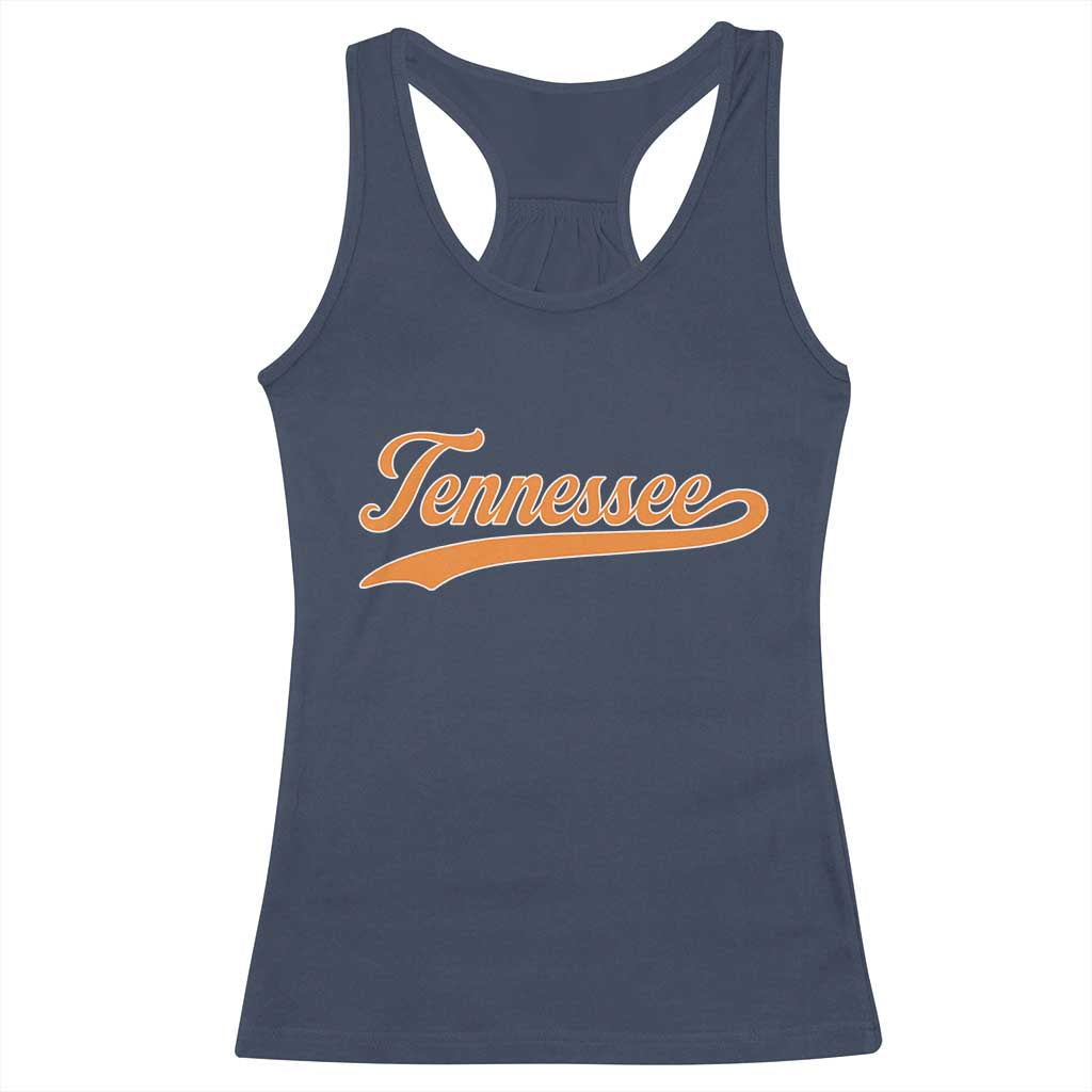 Vintage Tennessee Racerback Tank Top Classic TN Orange Print Retro Vintage TS10 Navy Print Your Wear