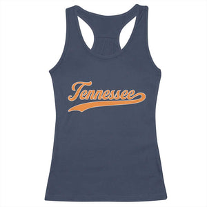 Vintage Tennessee Racerback Tank Top Classic TN Orange Print Retro Vintage TS10 Navy Print Your Wear