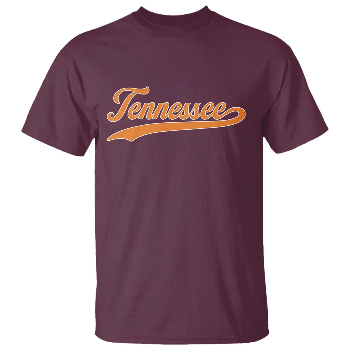 Vintage Tennessee T Shirt Classic TN Orange Print Retro Vintage TS10 Maroon Print Your Wear