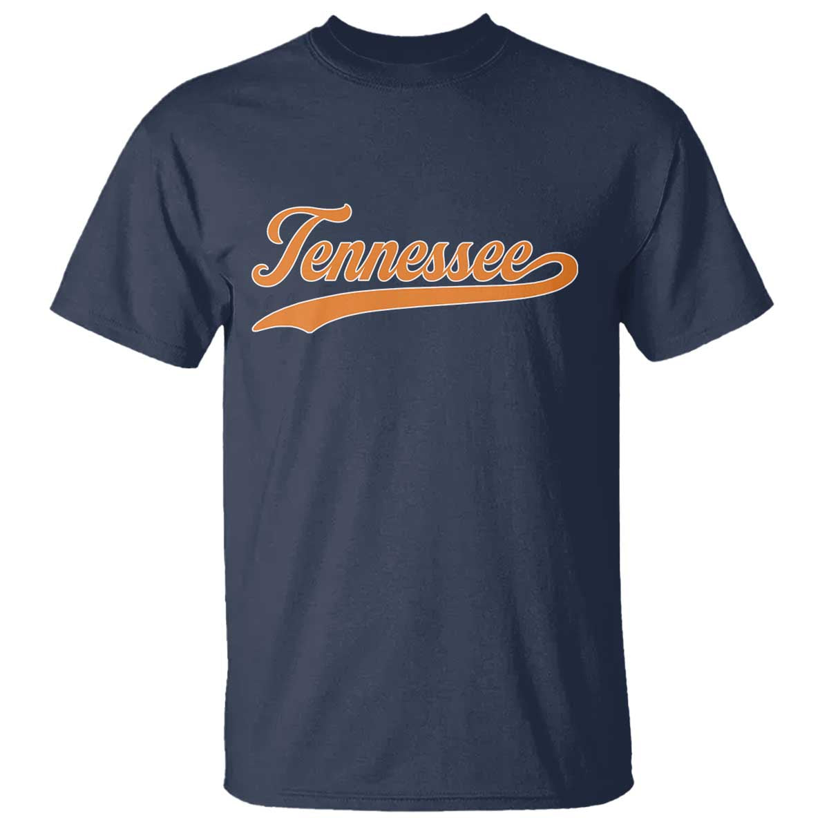 Vintage Tennessee T Shirt Classic TN Orange Print Retro Vintage TS10 Navy Print Your Wear