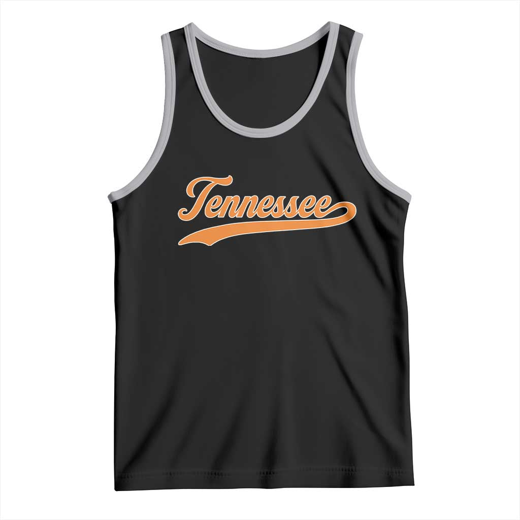 Vintage Tennessee Tank Top Classic TN Orange Print Retro Vintage TS10 Black Athletic Heather Print Your Wear