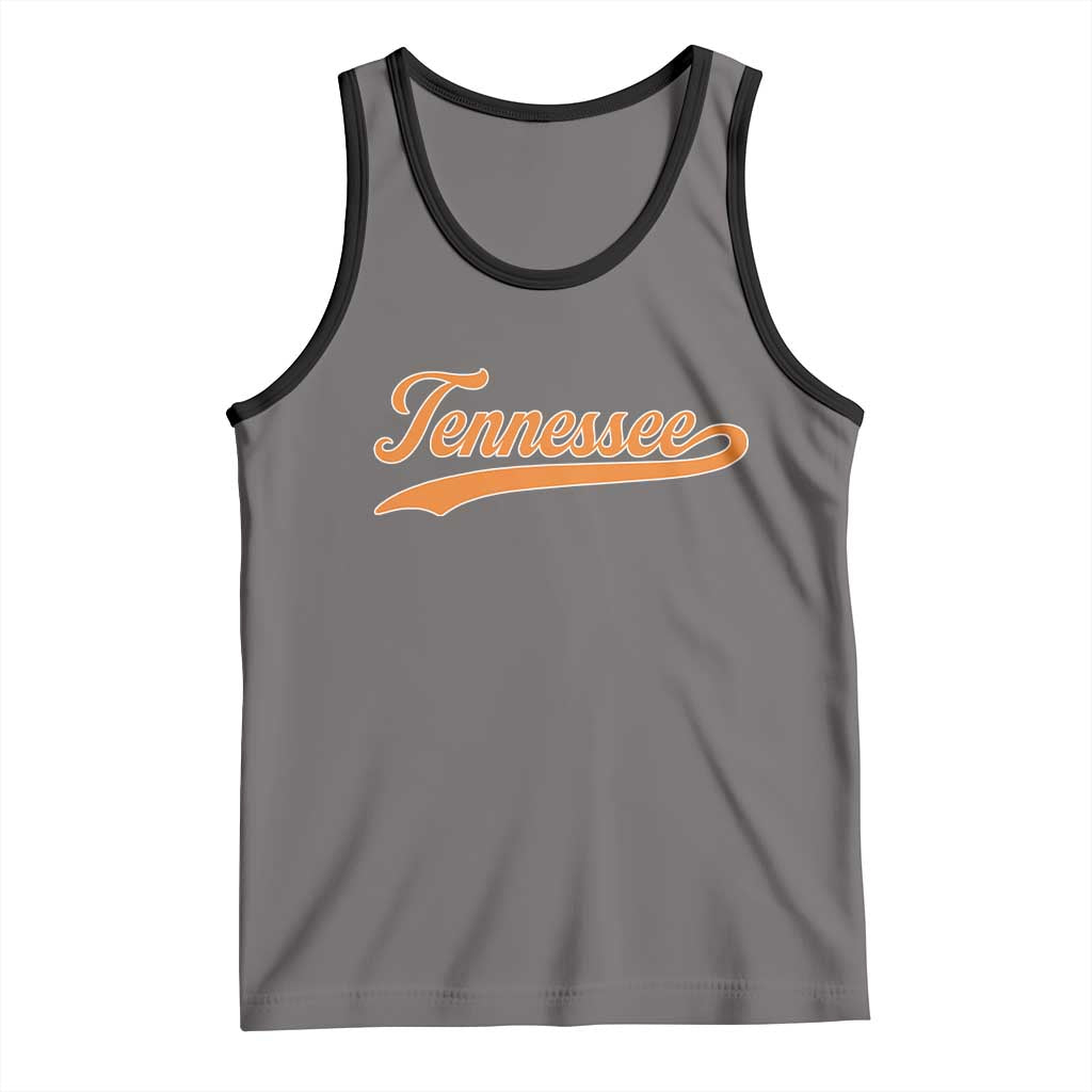 Vintage Tennessee Tank Top Classic TN Orange Print Retro Vintage TS10 Deep Heather Black Print Your Wear