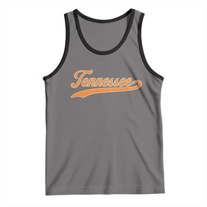 Vintage Tennessee Tank Top Classic TN Orange Print Retro Vintage TS10 Deep Heather Black Print Your Wear
