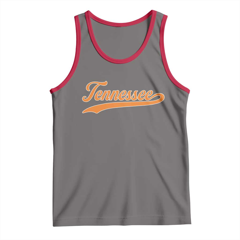 Vintage Tennessee Tank Top Classic TN Orange Print Retro Vintage TS10 Deep Heather Red Print Your Wear