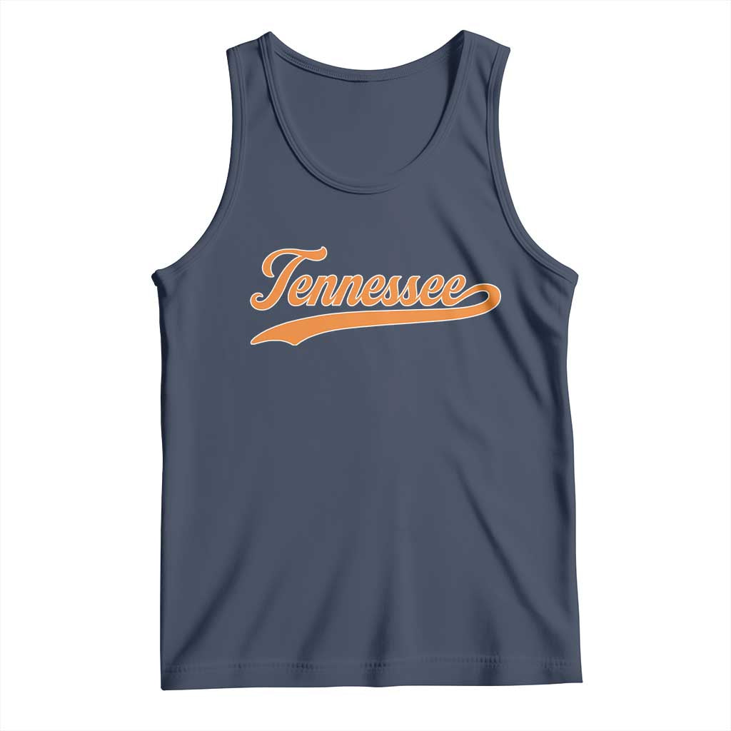 Vintage Tennessee Tank Top Classic TN Orange Print Retro Vintage TS10 Navy Print Your Wear