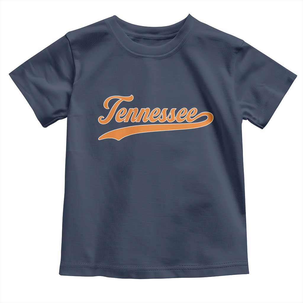 Vintage Tennessee Toddler T Shirt Classic TN Orange Print Retro Vintage TS10 Navy Print Your Wear
