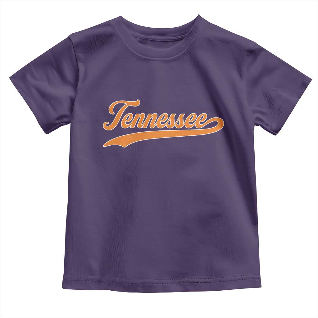 Vintage Tennessee Toddler T Shirt Classic TN Orange Print Retro Vintage TS10 Purple Print Your Wear