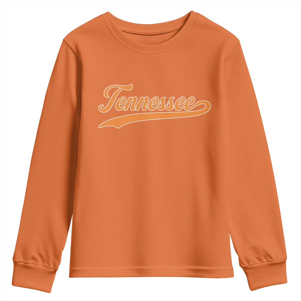 Vintage Tennessee Youth Sweatshirt Classic TN Orange Print Retro Vintage TS10 Orange Print Your Wear